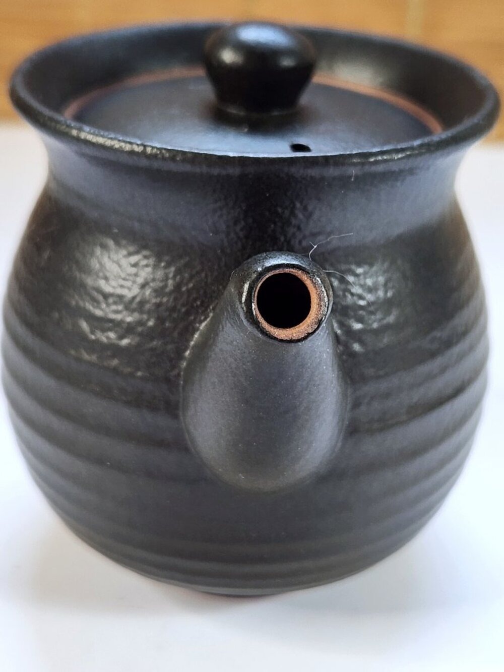 Lins Ceramics Studio Taiwan Purion Raw Clay Teapot Gongfu Dark Black 1 Cup Mint